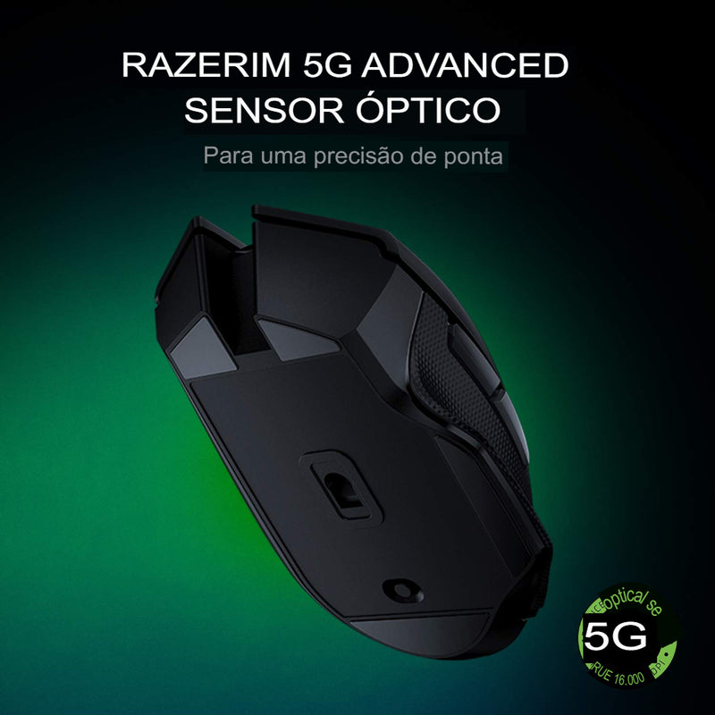 Mouse Razer Basilisk X Hyperspeed Wireless Gamer Bluetooth 16000 DPI, Compativele Sensor Otico