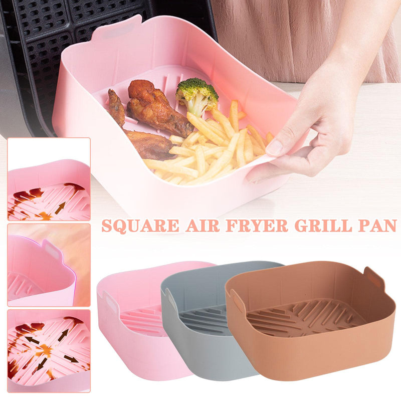 Bandeja Silicone 21cm Air Fryer, para Panela de Alimentos Seguro Reutilizável Acessório de Cozinha